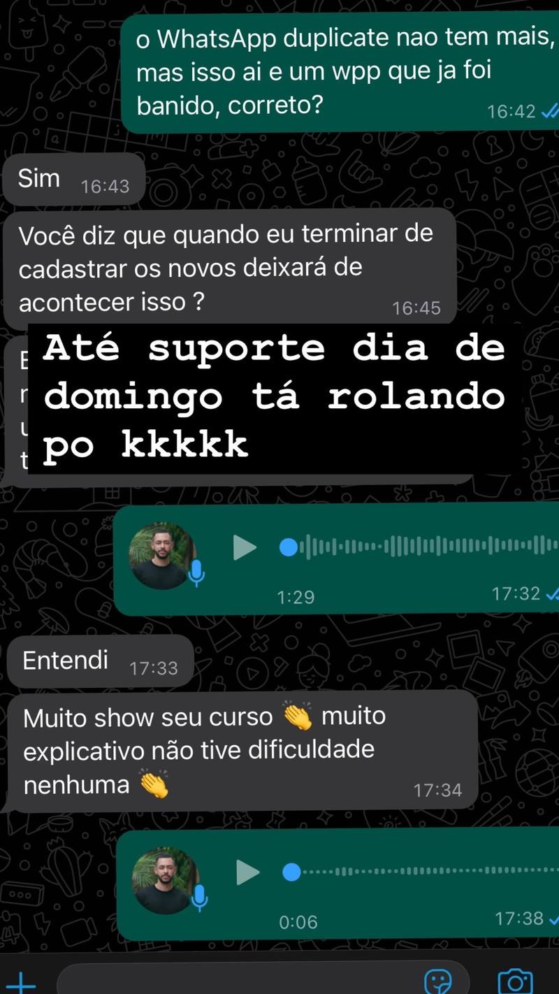 Depoimento de Ana P., aluno do método Duplicando WhatsApp